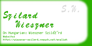 szilard wieszner business card